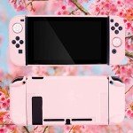 OLDZHU Pink Travel Carrying Case Accessories Kit Compatible With Nintendo Switch - 10 in 1 Essential Protection Kits with Hard Protective Cover,Glass Screen Protector,Adjustable Stand,Thumb Grip Caps