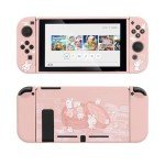 GeekShare Protective Case for Switch, Soft TPU Slim Case Cover Compatible with Switch Console and Joy Con -Steamed Bun Rabbit (for Switch 2017)