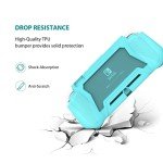 Switch Lite Case Protective Case for Nintendo Switch Lite, Compatible with Nintendo Switch Lite Screen Protector Cover Hand Grip Case with Detachable TPU+Built-in PC Screen + 2 Thumb Grip Caps, Blue