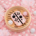 GeekShare Protective Case for Switch, Soft TPU Slim Case Cover Compatible with Switch Console and Joy Con -Steamed Bun Rabbit (for Switch 2017)