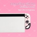 GeekShare Protective Case for Switch OLED Model,Anti-Scratch Slim Cover Case Compatible with Switch OLED Separable Soft Silicone Shell with 2 Thumb Grip Caps- Sweetheart Skull
