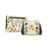 Tacky Design Sunflowers Skin Compatible with Nintendo Switch Skin Wrap Cover, Flower Skin for Nintendo Switch Stickers, Premium Vinyl 3M Full Wrap Decal, Compatible with Joy-Con, Console, Dock