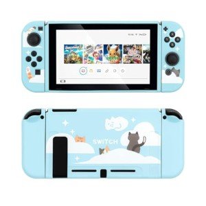GeekShare Protective Case for Switch, Soft TPU Slim Case Cover Compatible with Switch Console and Joy Con (Nebula Cat)