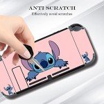 PERFECTSIGHT Cute Skin Sticker Compatible with Nintendo Switch, Kawaii Cartoon Vinyl Decal, Pretty Pattern Full Set Wrap Protective Film for NS Console & Joy-Con Controller & Dock (Stic)