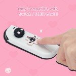 GeekShare Silicone Cross D-Pad Button Caps Set Joystick Cover - Cute ABXY Key Buttons Sticker Compatible with Switch/OLED Joy Con - Sweetheart Skull