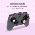 Kuitmor Switch Pro Controller Skin Set,Cute Soft Silicone Protective Cover Skin,Anti-Slip Protective Case for Switch Pro Controller with 2 Thumb Grip Caps and 1 Sticker