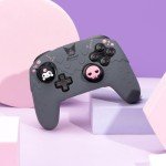 Kuitmor Switch Pro Controller Skin Set,Cute Soft Silicone Protective Cover Skin,Anti-Slip Protective Case for Switch Pro Controller with 2 Thumb Grip Caps and 1 Sticker