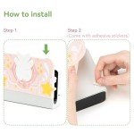 GeekShare Soft Silicone Faceplate Cover for Switch/OLED Charging Dock, Anti-Scratch Dock Cover- Star Wings Series (Pink)