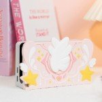 GeekShare Soft Silicone Faceplate Cover for Switch/OLED Charging Dock, Anti-Scratch Dock Cover- Star Wings Series (Pink)