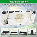 GLDRAM Theme for Zelda Protective Case Compatible with Nintendo Switch OLED, Anti-Scratch Accessories Bundle for Tears of the Kingdom with Dockable Switch OLED Skin Cover, Screen Protector & Thumb Cap