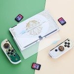 GLDRAM Theme for Zelda Protective Case Compatible with Nintendo Switch OLED, Anti-Scratch Accessories Bundle for Tears of the Kingdom with Dockable Switch OLED Skin Cover, Screen Protector & Thumb Cap