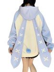 AISYBB Women's Plus Size Kawaii Long Rabbit Ears Hooded Sweater Girl Sweet Y2K Hoodie Coat