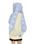 AISYBB Women's Plus Size Kawaii Long Rabbit Ears Hooded Sweater Girl Sweet Y2K Hoodie Coat