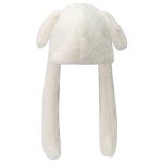 Maikerry Anime Stuff Dog Moving Ear Jumping Bunny Hat,Kawaii Fluffy Plush Beanie Cap,Cartoon Warm Winter Hat for Women Girls White