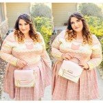 RITERA Pink Plaid Pleated Skirt Plus Size for Women Casual Ladies Summer 3X Grid Pattern Skirt with Stretchy Band A-Line Skirt with Side Hidden Zipper Back Elastic Closure Mini Skirt 3XL 22W-24W