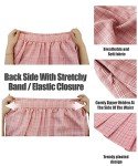RITERA Pink Plaid Pleated Skirt Plus Size for Women Casual Ladies Summer 3X Grid Pattern Skirt with Stretchy Band A-Line Skirt with Side Hidden Zipper Back Elastic Closure Mini Skirt 3XL 22W-24W