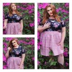 RITERA Pink Plaid Pleated Skirt Plus Size for Women Casual Ladies Summer 3X Grid Pattern Skirt with Stretchy Band A-Line Skirt with Side Hidden Zipper Back Elastic Closure Mini Skirt 3XL 22W-24W