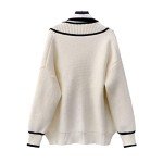 Womens Japan Cute Cardigan Sweater Kawaii JK Uniform Open Front Cardigan with Buttons Aesthetic Long Sleeve Loose Jackets