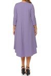 Pastel by Vivienne Women's Plus Size Swing Dress – 3/4 Sleeve Elegant Flowy A-Line Midi – Soft & Comfortable Tunic for Casual or Party Wear X-Large Lilac