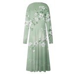 Resort Wear for Women 2025 Trendy Summer Wedding Dresses Spring Woman Easter Dress Formal Long Sleeve V Neck Maxi Sundress Cute Guest Plus Size Cocktail Golf Mint Green,M