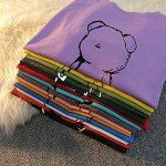 Women T Shirt Cute Bear Printed Kawaii Tops Summer Clothes Harajuku Graphic T Shirts (White,XXL,)