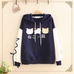 DORTUMA Cute Hoodies for Teen Girls Kawaii Hoodie 12-14 Trendy Aesthetic Hoodies Japanese Clothes Cat Sweatshirt Tops