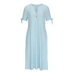 Maxi Long Dresses for Women 2025 Trendy Short Sleeve Eyelet Tshirt Dress Casual Summer Beach Vacation Sundress Blue Summer Dresses S