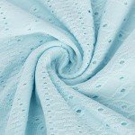 Maxi Long Dresses for Women 2025 Trendy Short Sleeve Eyelet Tshirt Dress Casual Summer Beach Vacation Sundress Blue Summer Dresses S