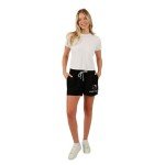 Hello Kitty Rhinestone Face Outline Art Women's Black Sweat Shorts Small
