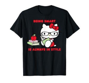 Hello Kitty Being Smart Is Always In Style Books Student T-Shirt