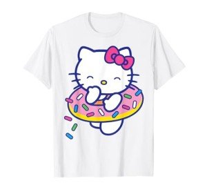 Hello Kitty Donut Sprinkles Floaty Summer Swimming T-Shirt