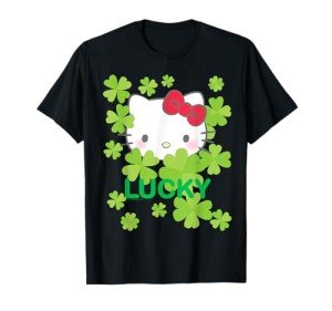 Hello Kitty Lucky Clover St. Patrick's Day Tee Shirt T-Shirt
