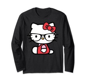 Hello Kitty Nerd Glasses Long Sleeve T-Shirt