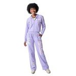 Hello Kitty & Friends Circus Character Art Women's 2-Pack Lavender Long Sleeve Crop Hoodie & Joggers Combo Set-Small
