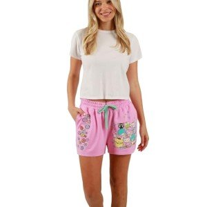 Hello Kitty & Friends Characters Celebrating Women's Pink Sweat Shorts Medium