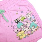 Hello Kitty & Friends Characters Celebrating Women's Pink Sweat Shorts Medium