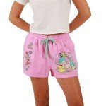 Hello Kitty & Friends Characters Celebrating Women's Pink Sweat Shorts Medium