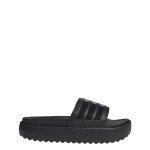 adidas Women's Adilette Platform Slide Sandal, Black/Black/Black, 5