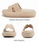 Cloud Slippers for Womens Soft Foam Recovery Slides, Pillow Cushion Sandals for Women, House Bathroom Dorm Shower Essentials