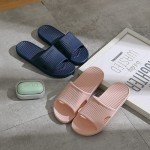 VIDSID Shower Slippers for Women Men, Quick Drying Lightweight Non Slip Open-toe EVA Travel-friendly Breathable Shoes Slide Slippers for Bathroom,House Slipper,Outdoor(Green EU38/39)