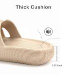 Cloud Slippers for Womens Soft Foam Recovery Slides, Pillow Cushion Sandals for Women, House Bathroom Dorm Shower Essentials