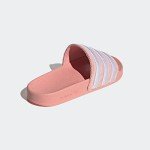 adidas Originals Women's Adilette Slipper, Wonder Mauve/White/Wonder Mauve, 8