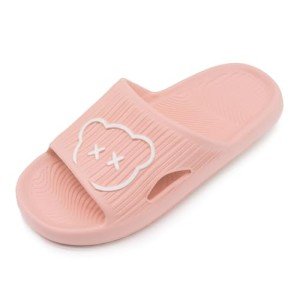 icosylify Bear Slides Smiley Face Sandals Slippers for Women and Men Ultra Comfort Non-Slip Shower Sandals Indoor and Outdoor Use Quick Drying Pool Party Home