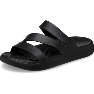 Crocs Women's Getaway Strappy Sandals, Black, 7