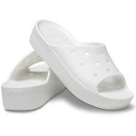 Crocs Women's Classic Slide | Platform Sandals, White, 10
