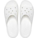 Crocs Women's Classic Slide | Platform Sandals, White, 10