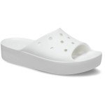 Crocs Women's Classic Slide | Platform Sandals, White, 10