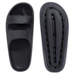 shevalues Orthopedic Slide Sandals for Women with Arch Support Pillow Soft Recovery Slip on Sandals Lightweight Summer Cloud Slippers for Plantar Fasciitis Update Black 39