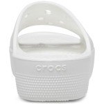 Crocs Women's Classic Slide | Platform Sandals, White, 10