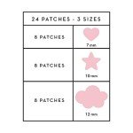 The Crème Shop Cotton Candy Skin Hydrocolloid Acne Patches - Pimple Treatment with Salicylic Acid & Witch Hazel - 3 Sizes, 72 Patches